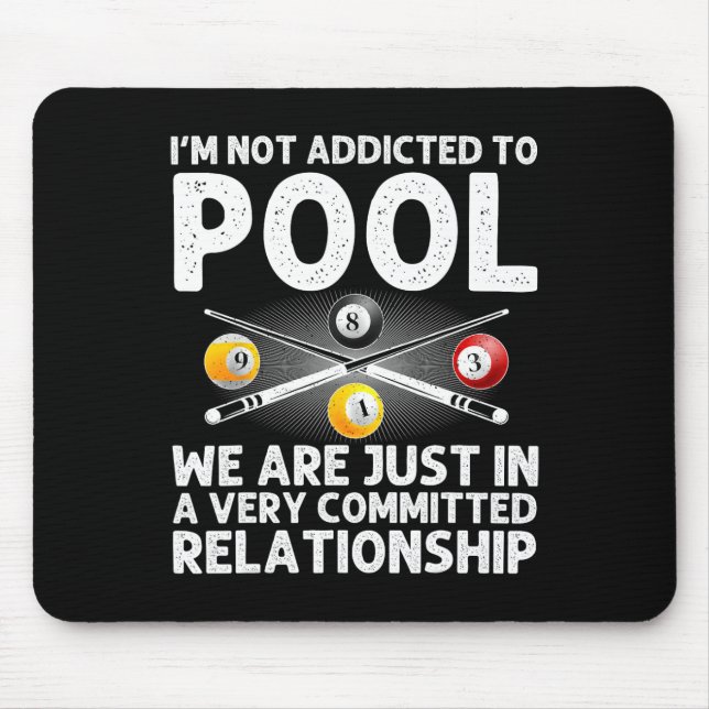 Best Pool Art für Damen Boys Billiard 8 Ball P Mousepad (Vorne)