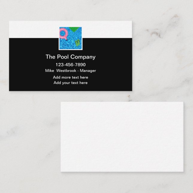 Best Pool Service Neue Visitenkarten Visitenkarte (Vorne/Hinten)