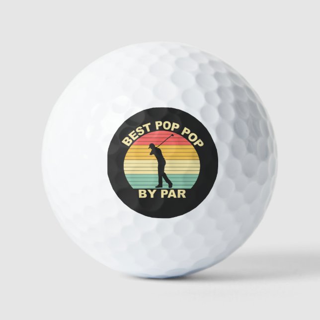 Best Pop Pop Par - Golfspielen Golfball (Vorderseite)