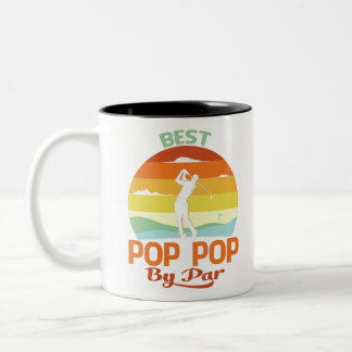 Best Pop Pop Par Vatertag Golf Shirt Geschenk Zweifarbige Tasse