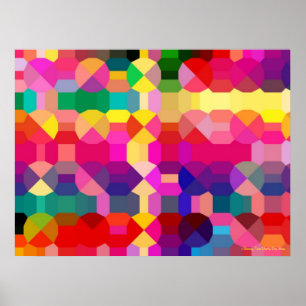 BEST POSTERS - RAINBOW GEOMETRIC ART - GIFTS POSTER
