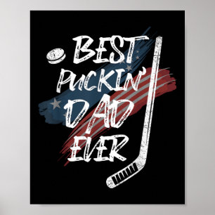 Best Puckin Dad Ever T-Shirt Amerikanische Flagge Poster