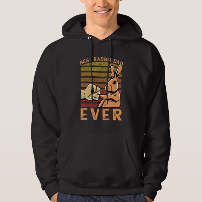 Best Rabbit Dad Ever Rabbit Owner Easter Bunny Hoodie (Vorderseite)
