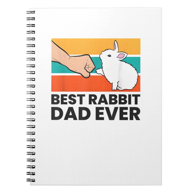 Best Rabbit Vater je Funny Rabbit Pater Rabbit Bu Notizblock (Vorderseite)