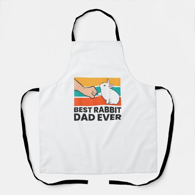 Best Rabbit Vater je Funny Rabbit Pater Rabbit Bu Schürze (Vorderseite)