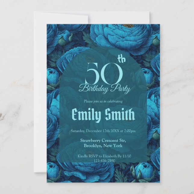 Best Ranunculus Floral Boho Birthday Einladung (Vorderseite)