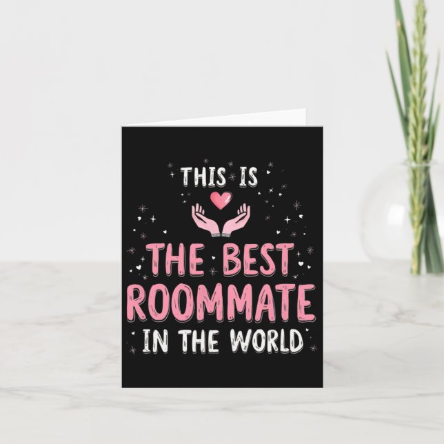 Best Roommate Ever Gift Idee Weihnachten T-Shirt Karte (Vorderseite)