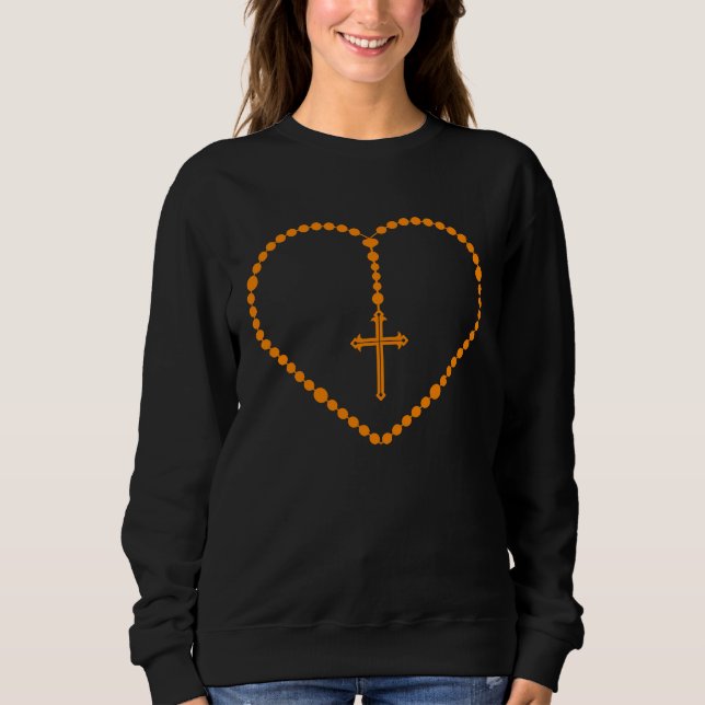 Best Rosary Catholic  Cute Holy Mary Prayer Men Wo Sweatshirt (Vorderseite)