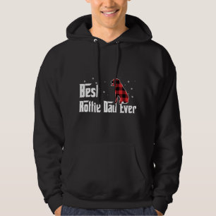 Best Rottie Vater je Rot Karierte Weihnachten Für Hoodie