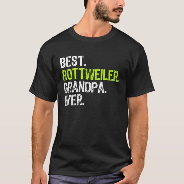 Best Rottweiler Grandpa Ever Dog T-Shirt (Vorderseite)
