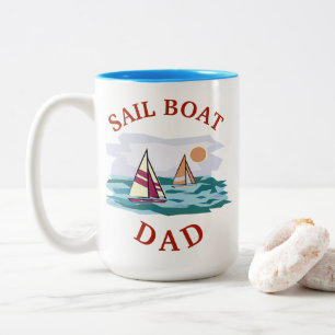 Best "SAIL BOAT VATER" Ever! Vatertag Zweifarbige Tasse