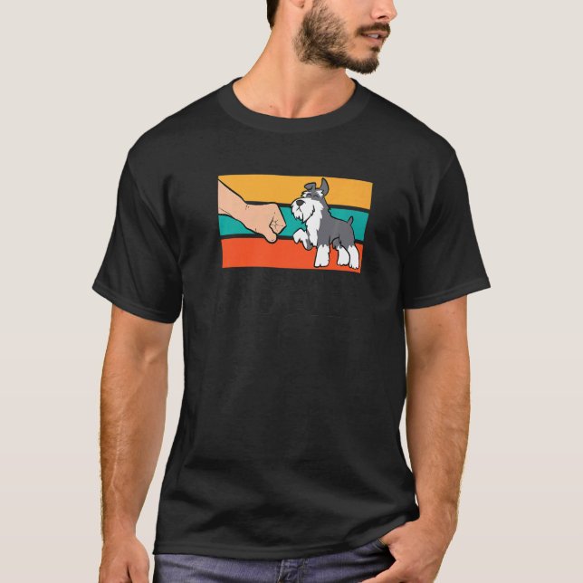 Best Schnauzer Vater Ever Schnauzer Dog Papa Liebe T-Shirt (Vorderseite)