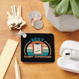 Best Script Supervisor - Retro Style Schlüsselanhä Schlüsselanhänger