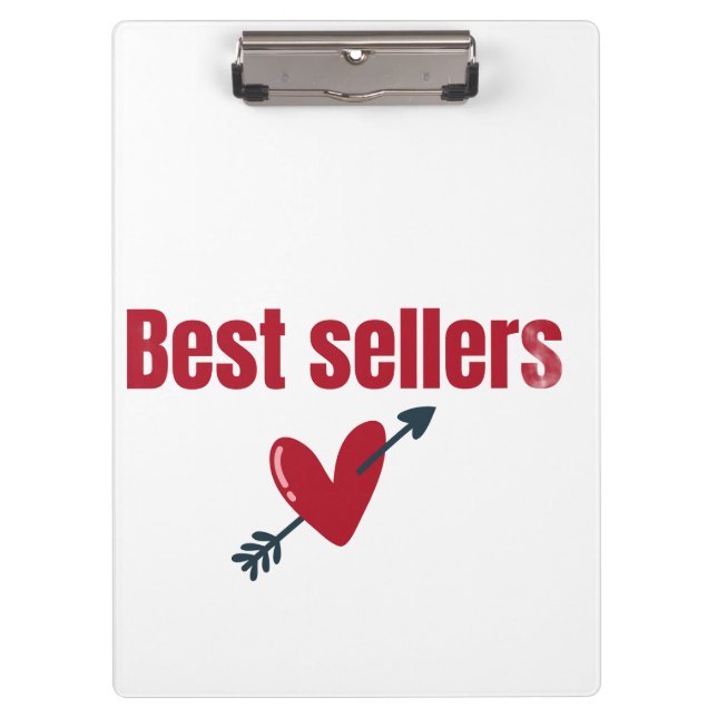 Best Sellers Valentine Heart Arrow T-Shirt Klemmbrett (Vorderseite)