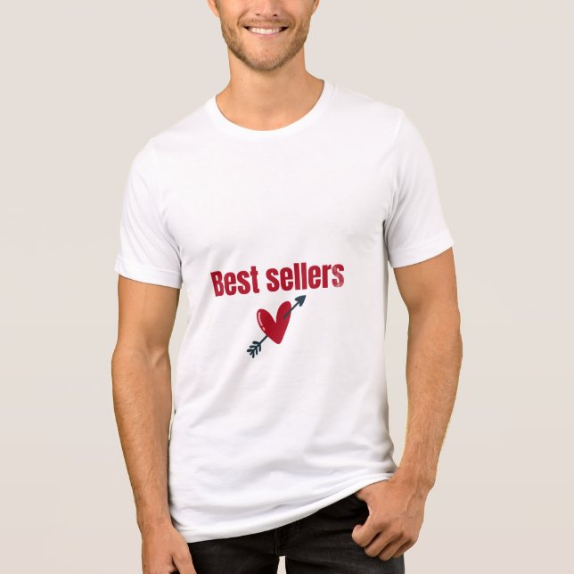Best Sellers Valentine Heart Arrow T-Shirt Tri-Blend Shirt (Vorderseite)