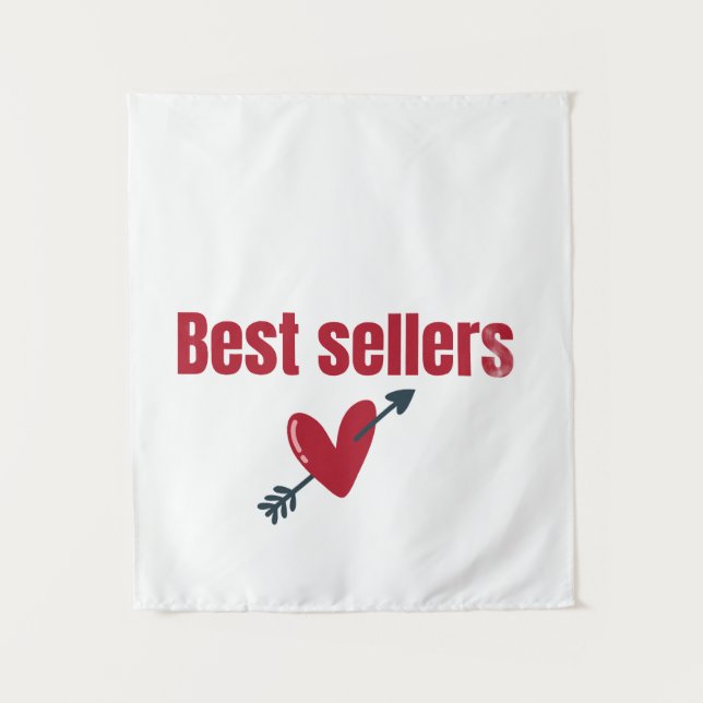 Best Sellers Valentine Heart Arrow T-Shirt Wandteppich (Vorderseite)