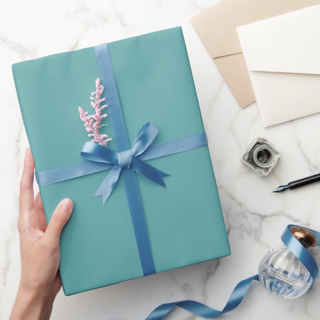 Best selling Deep Aquamarine Wrapping Paper Geschenkpapier (Schenken)