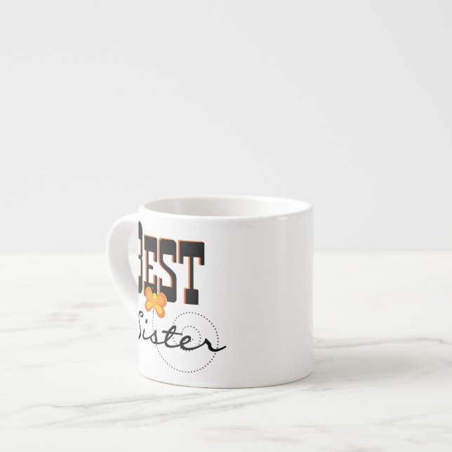 Best Sister Butterfly Geschenke Espressotasse (Vorderseite Links)