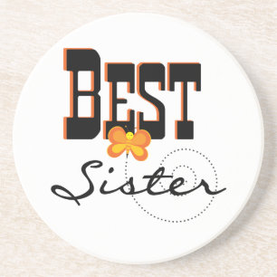 Best Sister Butterfly Geschenke Getränkeuntersetzer