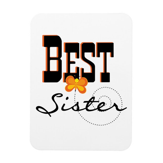 Best Sister Butterfly Geschenke Magnet (Vertikal)
