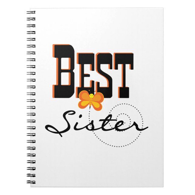 Best Sister Butterfly Geschenke Notizblock (Vorderseite)