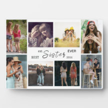 Best Sister Ever – 8 Photo Collage Plaque