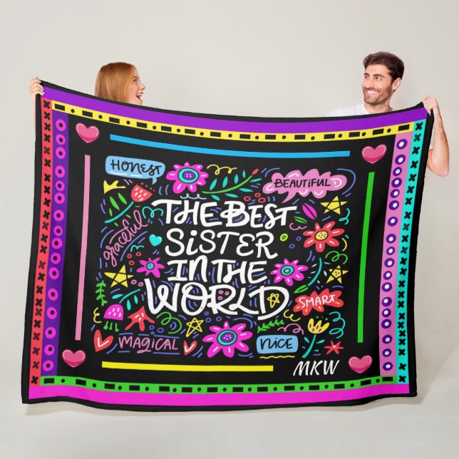 BEST SISTER Fleece Blanket (Beispiel)