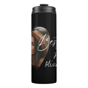 Best Sister Foto Elegante Moderne Kunst, Dichtung  Thermosbecher