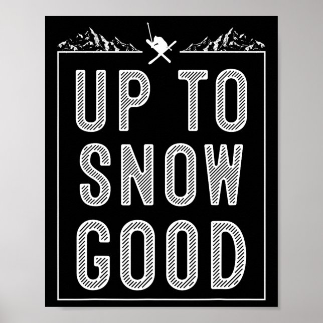 Best Snowboard Skifahren - Niedliche Skifahrer Män Poster (Vorne)