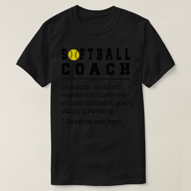 Best Softball Coach Geschenke Softball Coach 2 T-Shirt (Design vorne)
