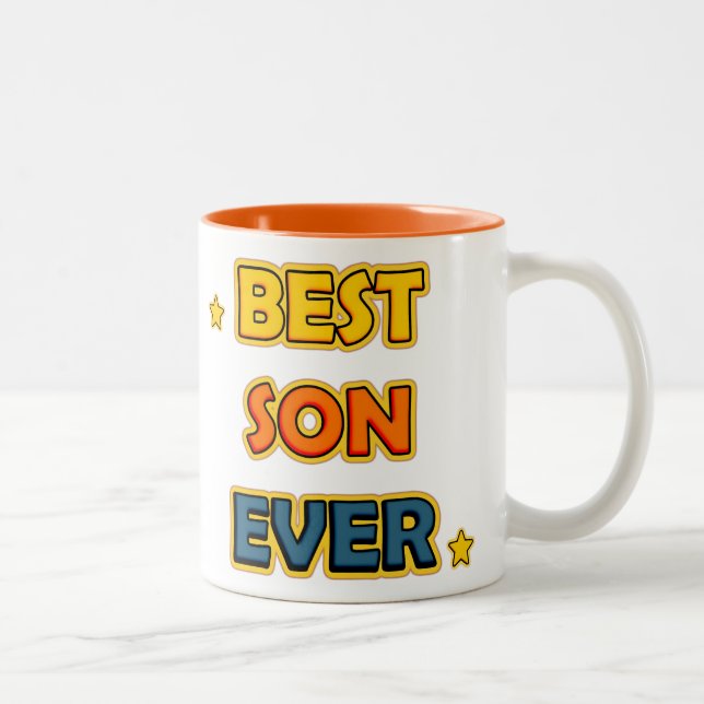 Best Son ever Zweifarbige Tasse (Rechts)