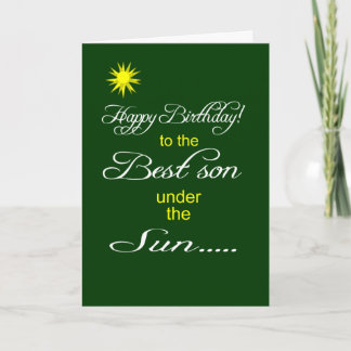 Best son under the sun happy birthday wish karte