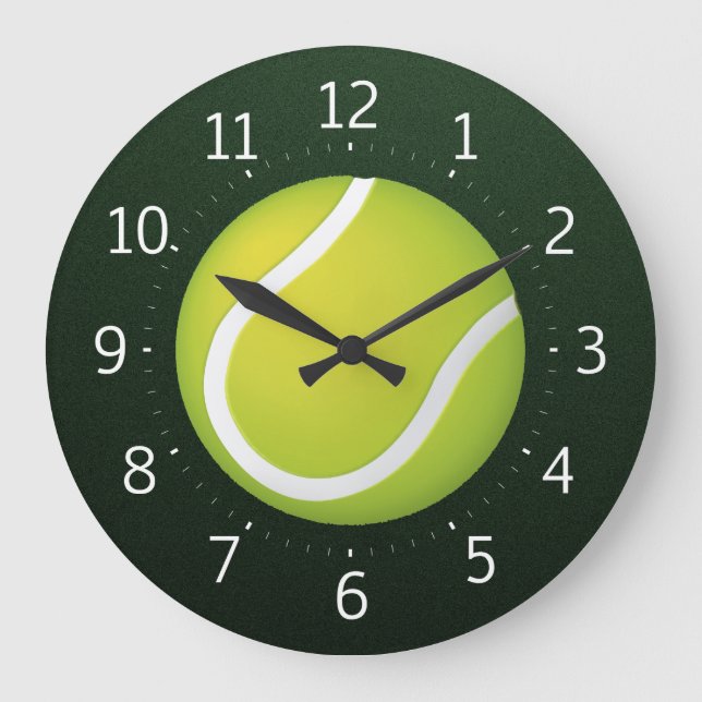 Best Sport Time For Tennis Große Wanduhr (Vorderseite)
