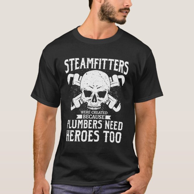 Best Steamfitter Kleidung Steam Pipe Welders Jacke T-Shirt (Vorderseite)