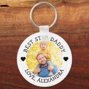 Best Step Daddy Foto Personalisiert Schlüsselanhänger