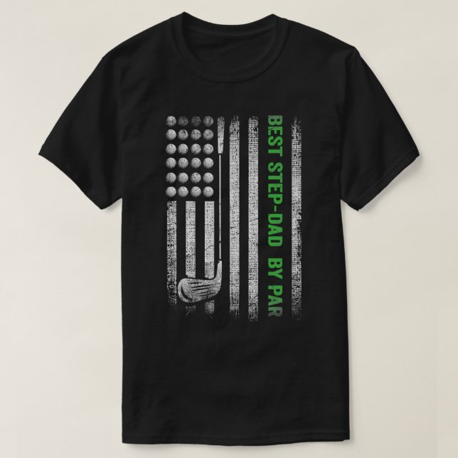 Best StepDad by Par Vathers Day gibt Golf Lover G T-Shirt (Design vorne)