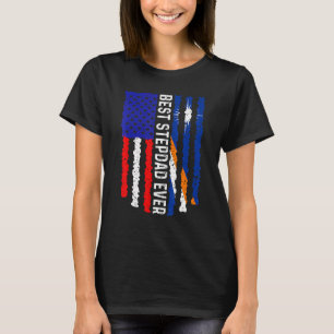 Best Stepdad je Us Marshall Islands Flag Vater' T-Shirt
