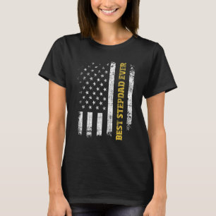 Best Stepdad je USA American Flag Stepfather Bo T-Shirt