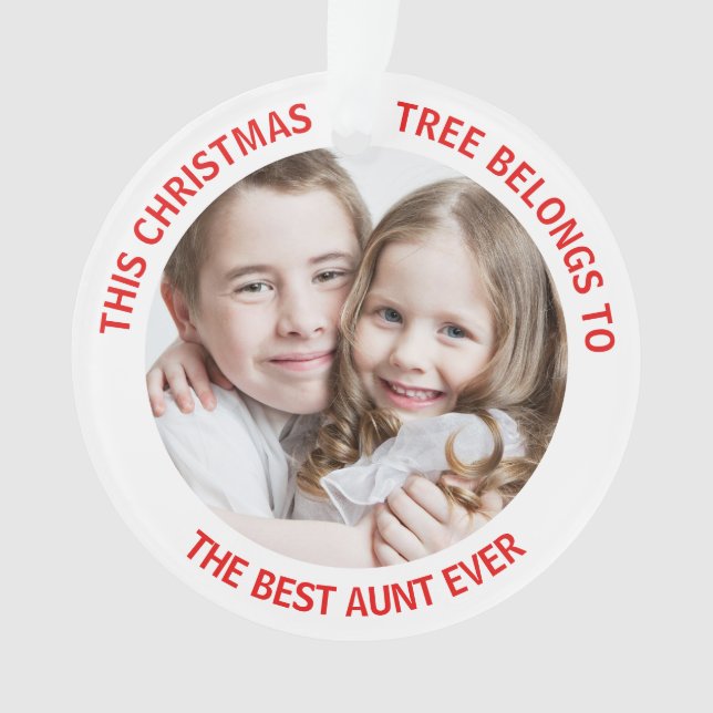 Best Tante Ever Christmas Tree Foto Ornament (Vorderseite)