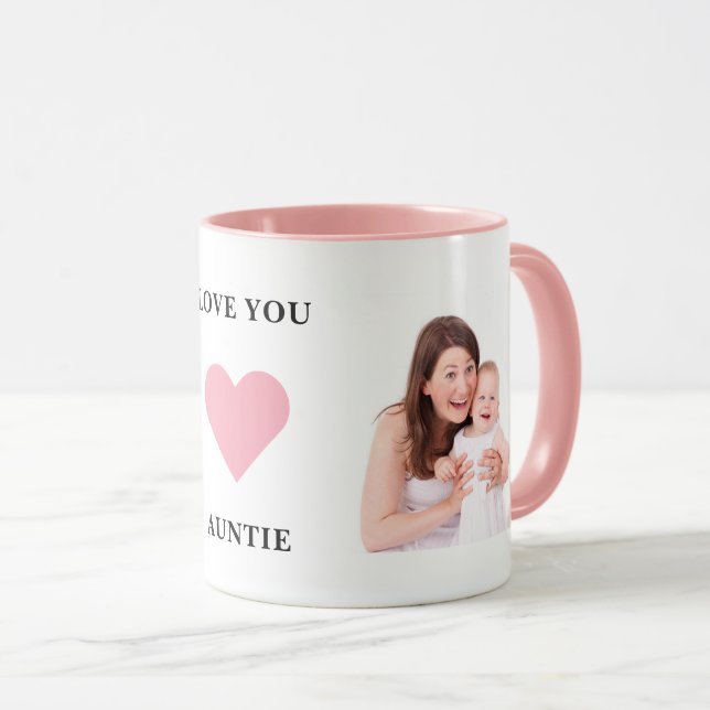 Best Tante je Tia Family Foto Liebe Tante Tasse (VorderseiteRechts)