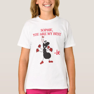 Best Tante Niedlich Ant Funny Insect Bugs Red Blac T-Shirt