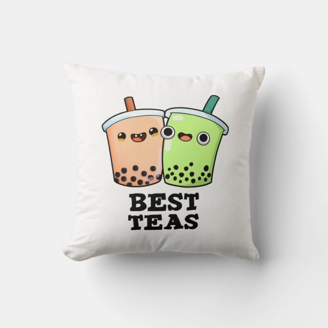 Best Tea Funny Besties Boba Tea Pub Kissen (Vorderseite)