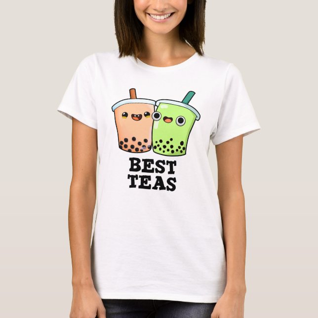 Best Tea Funny Besties Boba Tea Pub T-Shirt (Vorderseite)