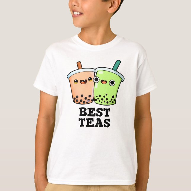 Best Tea Funny Besties Boba Tea Pub T-Shirt (Vorderseite)