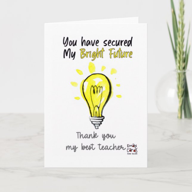 Best Teacher Card Karte (Vorderseite)
