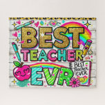 Best Teacher Ever<br><div class="desc">Best Teacher Ever
Teacher Appreciation Gift
Art/illustration
colorful
customizable</div>