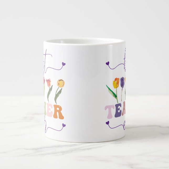 Best teacher ever, Custom mug  for teacher Jumbo-Tasse (Vorderseite)