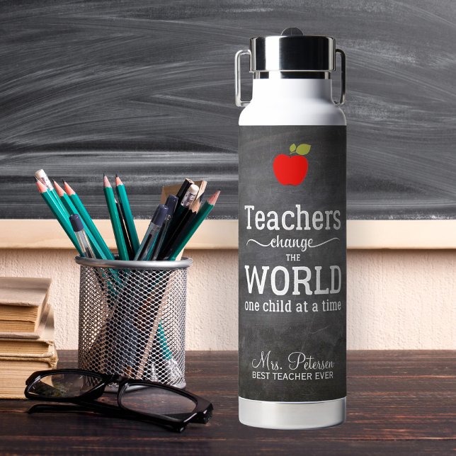 Best teacher ever red apple appreciation trinkflasche (Von Creator hochgeladen)