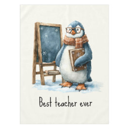 Best Teacher Ever Winter Penguin Design Tischdecke