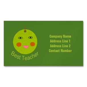 Best Teacher Happy Apple Custom Magnetische Visitenkarte